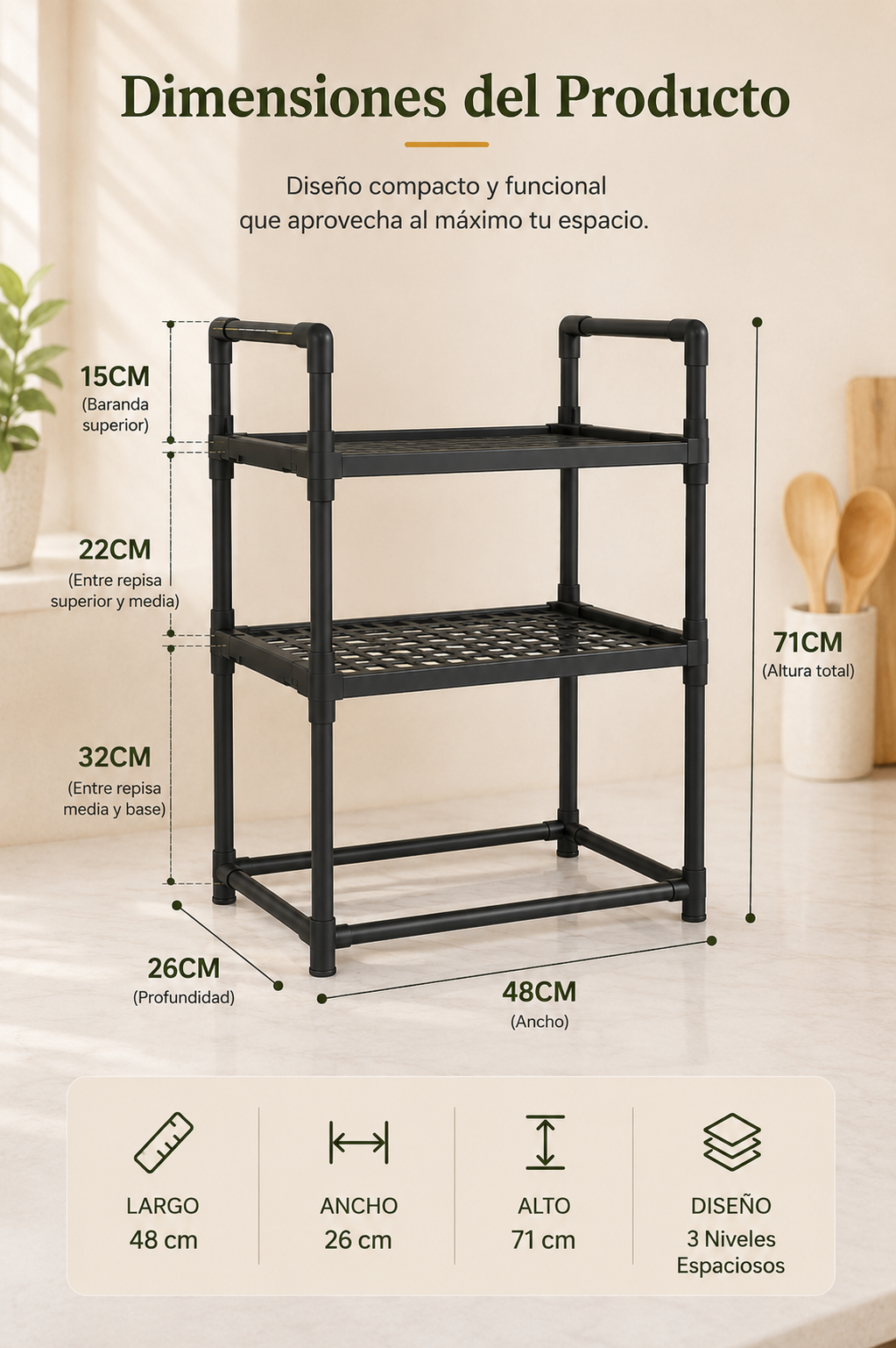 🏠 Organizador Multifuncional para Cocina