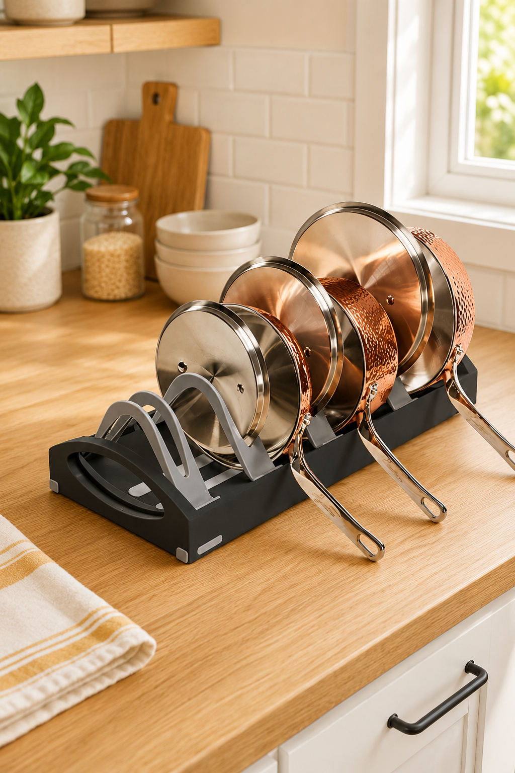 🍳 Organizador Expandible para Ollas, Sartenes y Tapas