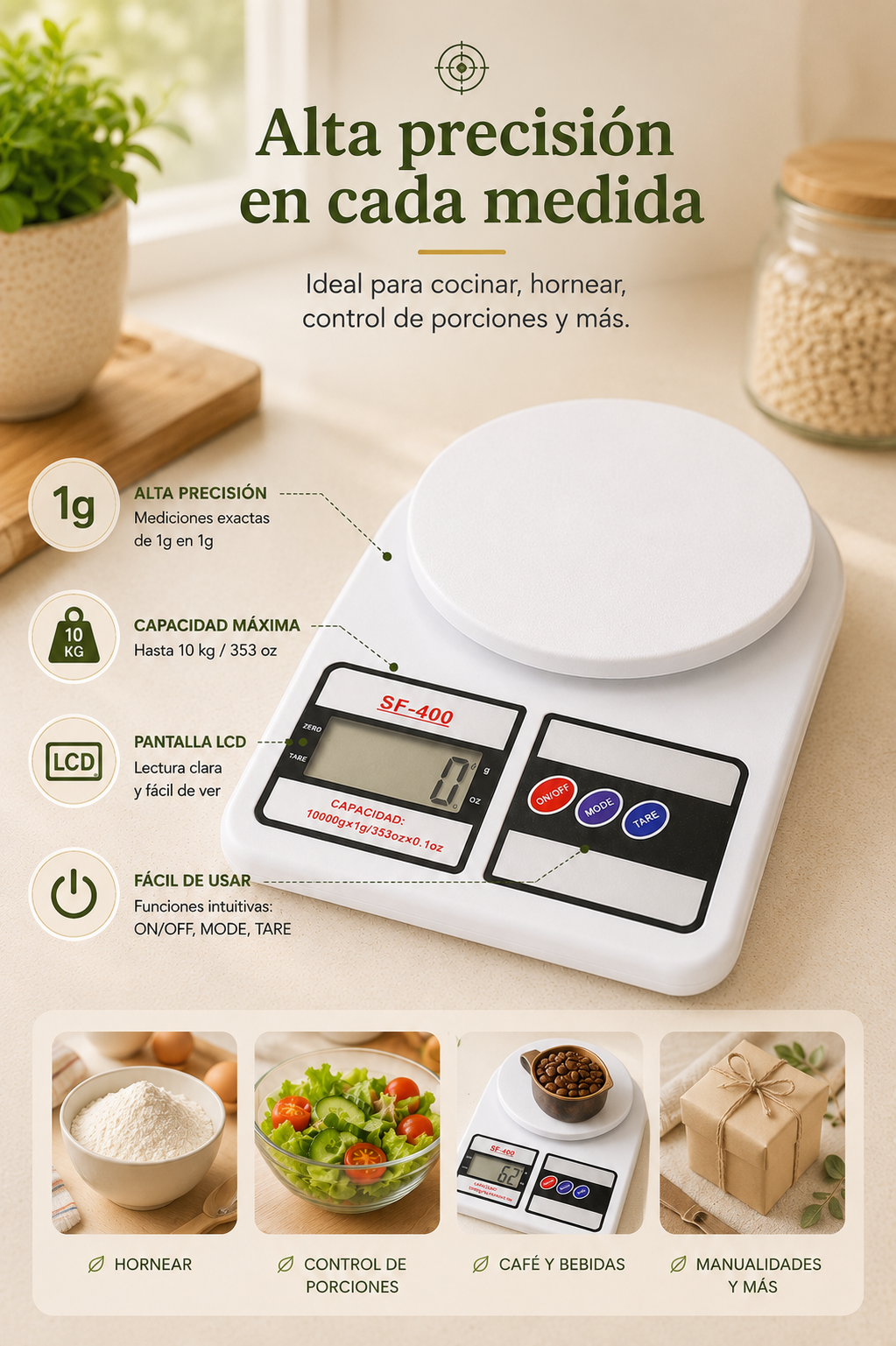 ⚖️ Gramera Digital de Cocina